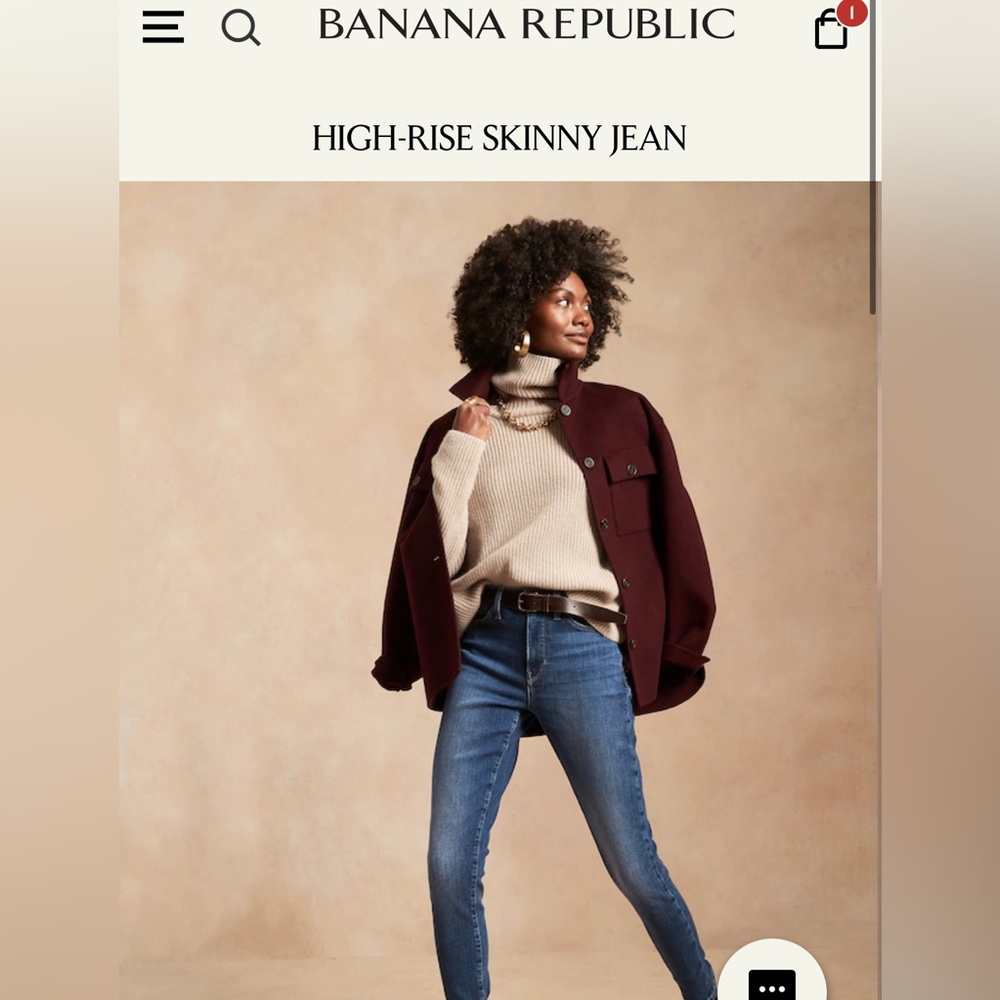 Banana Republic 10” high rise skinny jeans
